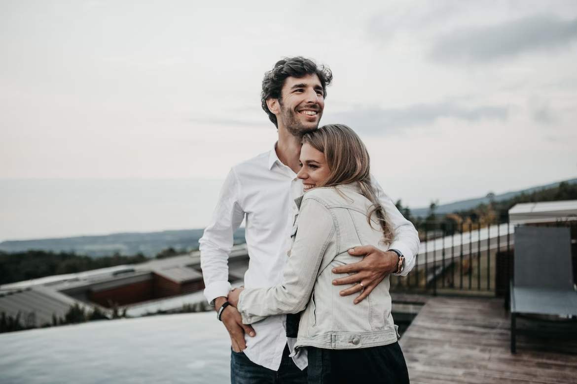 Men and Woman hug each other - Unmarried Partner Visa